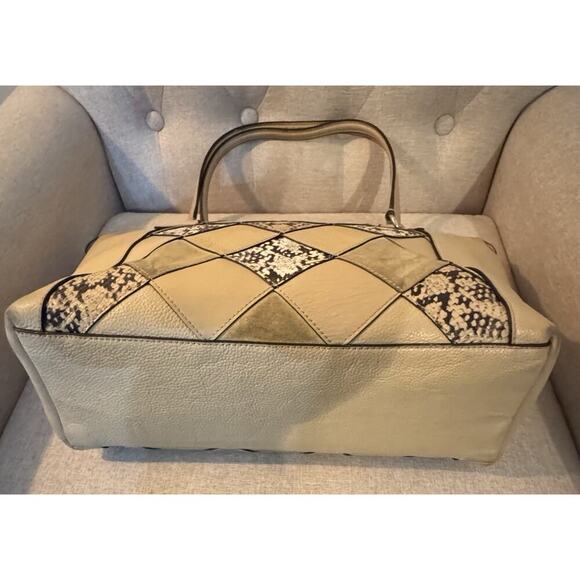 Coach F57510 Snake Patchwork Ava Tote in Beechwood Beige/Gold Hardware - Picture 7 of 15